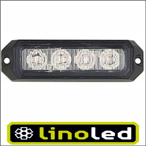 led flitser 4×3 watt amber 12-24 volt linoled.nl