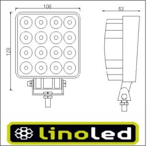 LED werklamp 43 watt breedstraler budget - Afbeelding 2