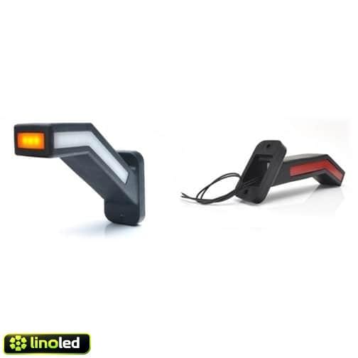 LED breedtelamp lang neon - 12-24V - links - Oranje