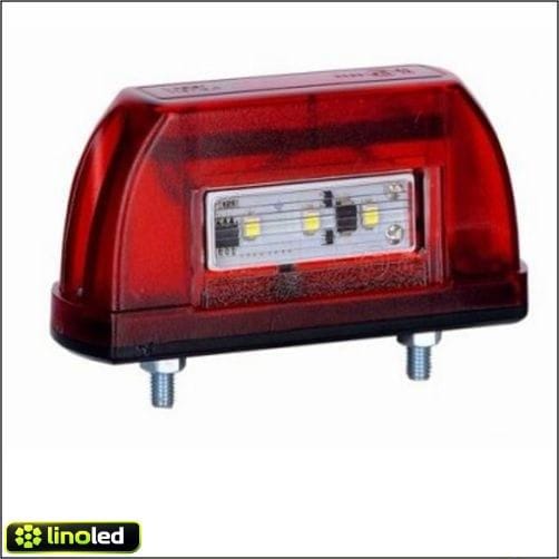 LED kentekenverlichting - 12-24V - rechthoek rood - IP67