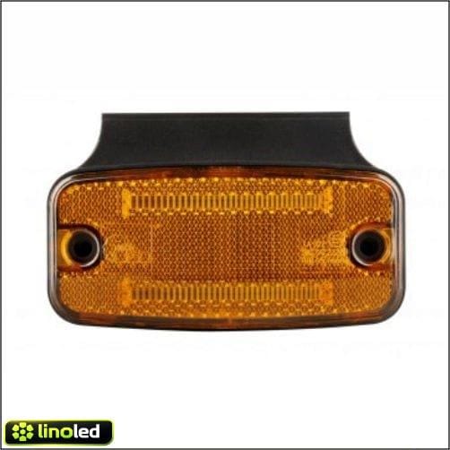 LED markeringslicht oranje LED haaks reflector - 12-24V - IP67